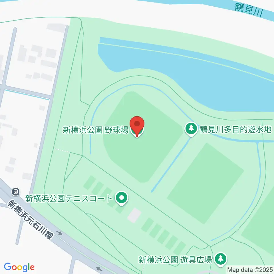  新横浜公園野球場周辺のホテル一覧地図