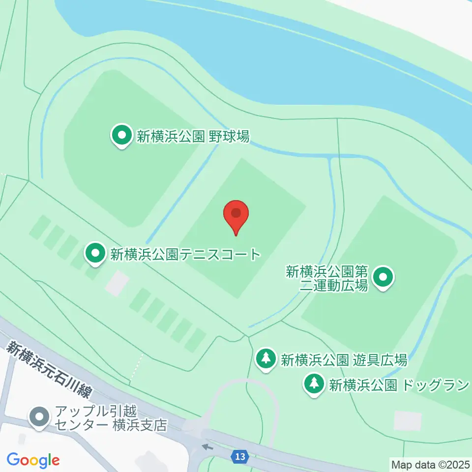  新横浜公園第1運動広場周辺のホテル一覧地図
