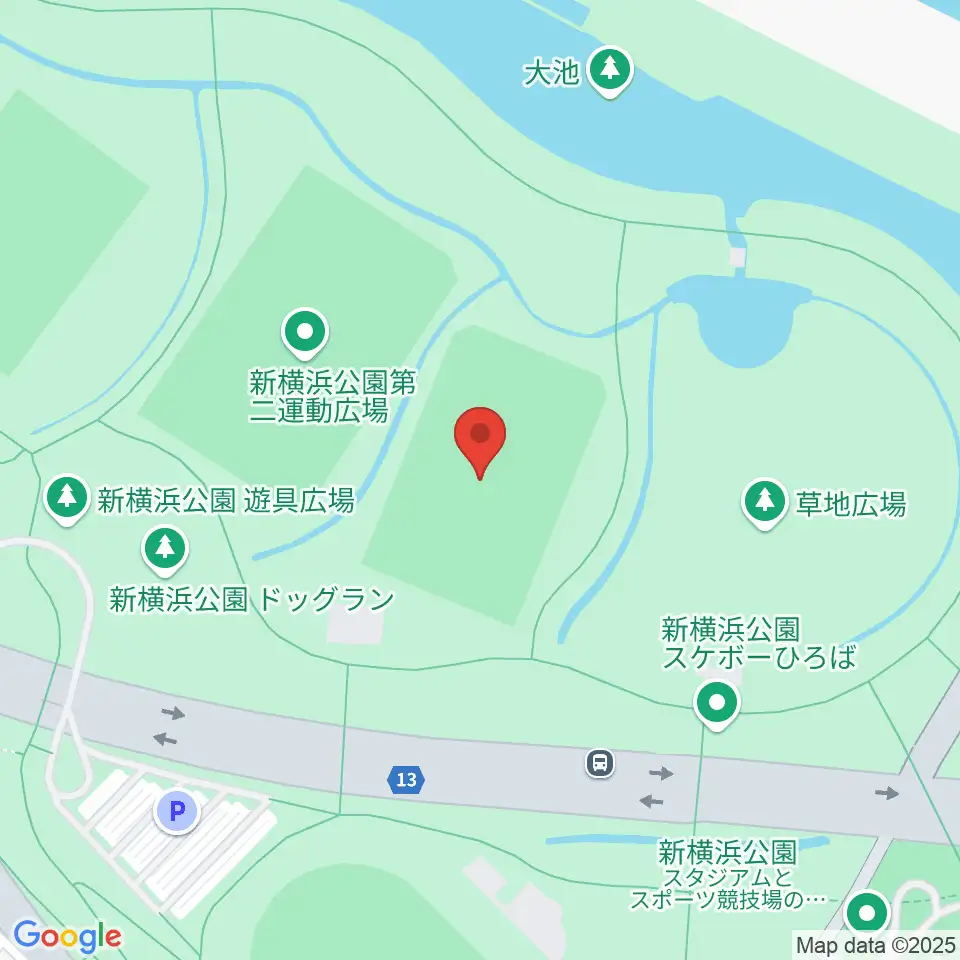 新横浜公園球技場周辺のホテル一覧地図
