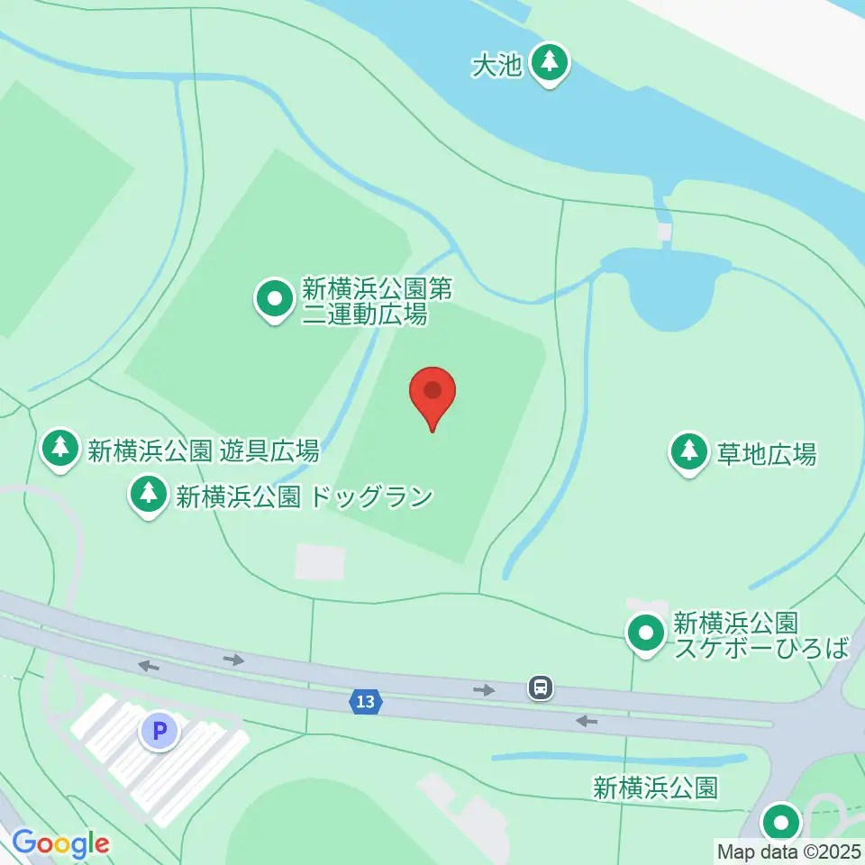新横浜公園球技場周辺のホテル一覧地図