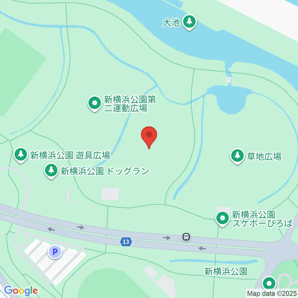 新横浜公園球技場周辺のホテル一覧地図
