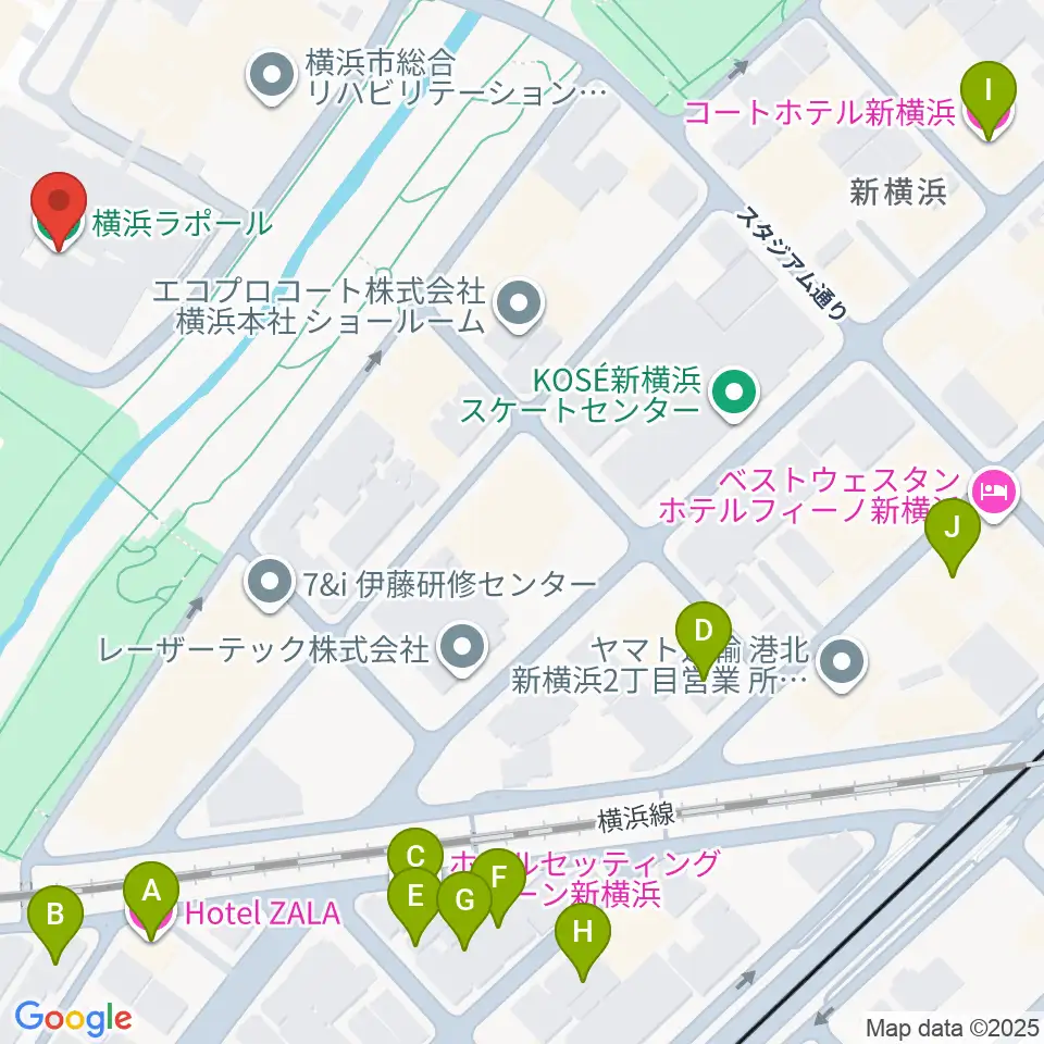 横浜ラポール周辺のホテル一覧地図