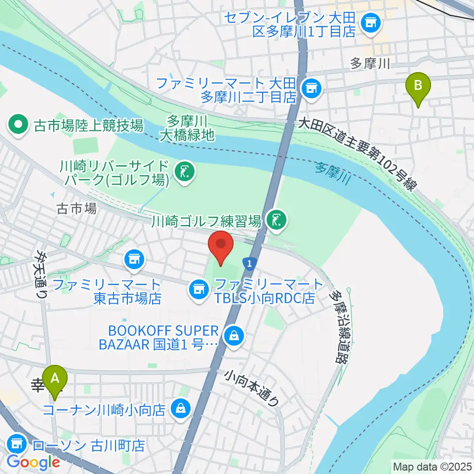 御幸公園野球場周辺のホテル一覧地図