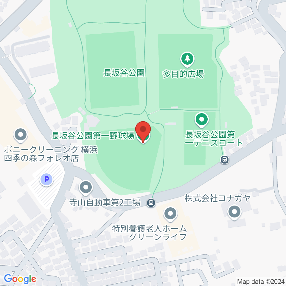 長坂谷公園野球場周辺のホテル一覧地図