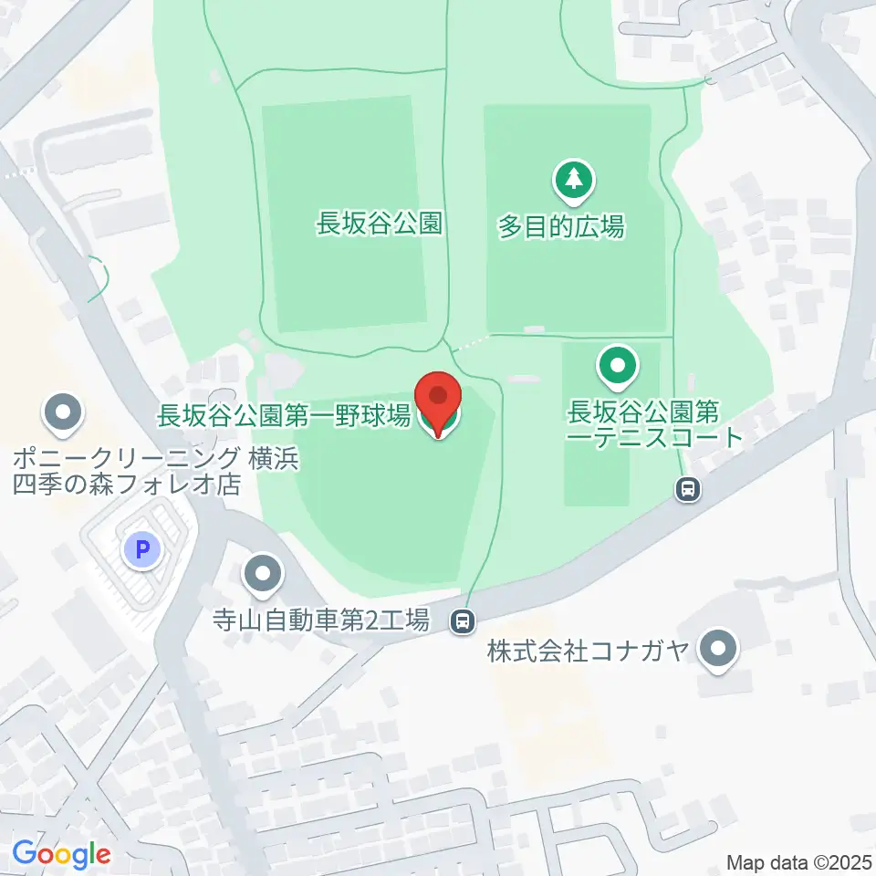 長坂谷公園野球場周辺のホテル一覧地図