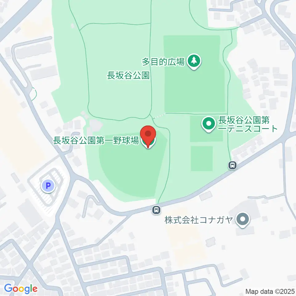 長坂谷公園野球場周辺のホテル一覧地図