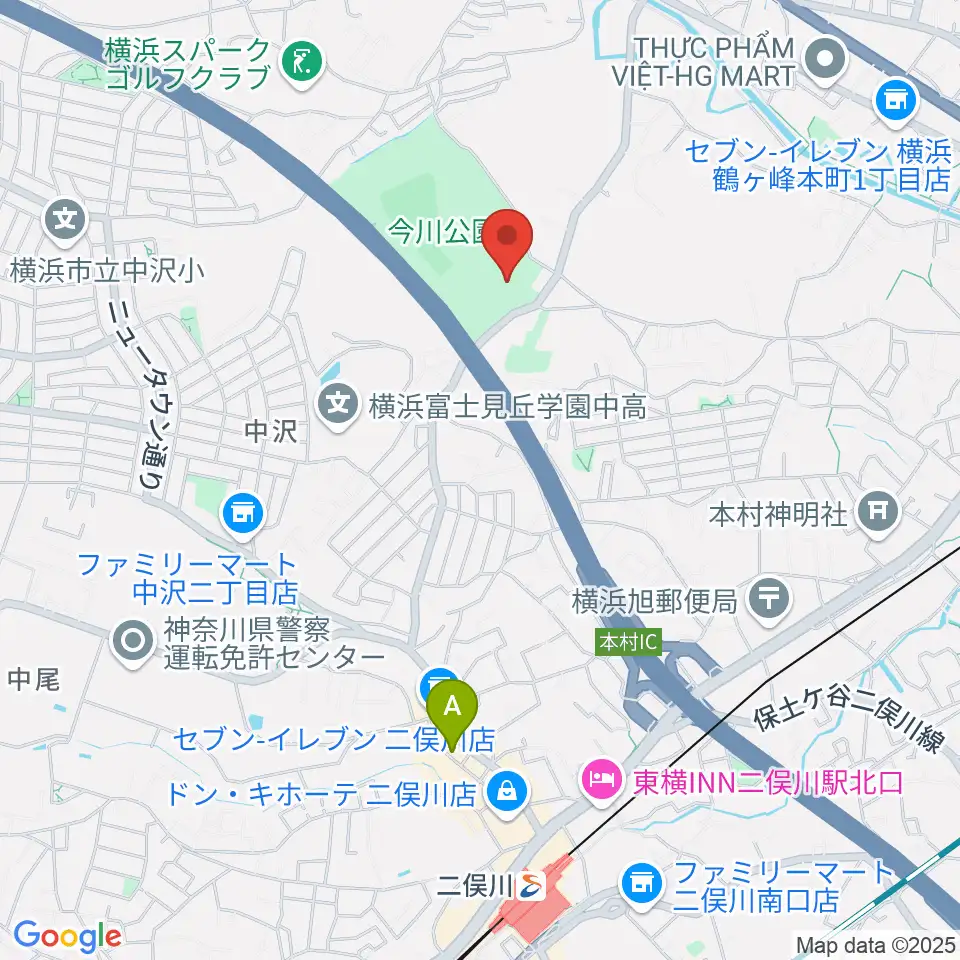 今川公園多目的運動広場周辺のホテル一覧地図