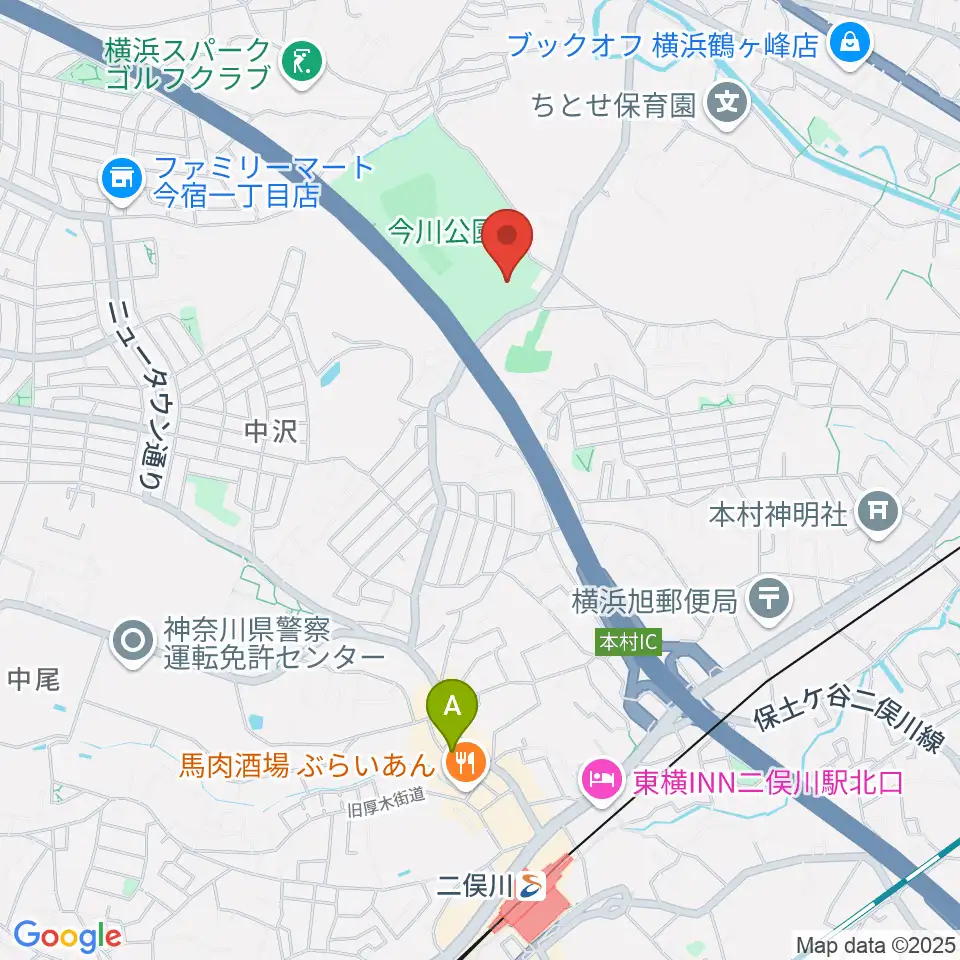 今川公園多目的運動広場周辺のホテル一覧地図