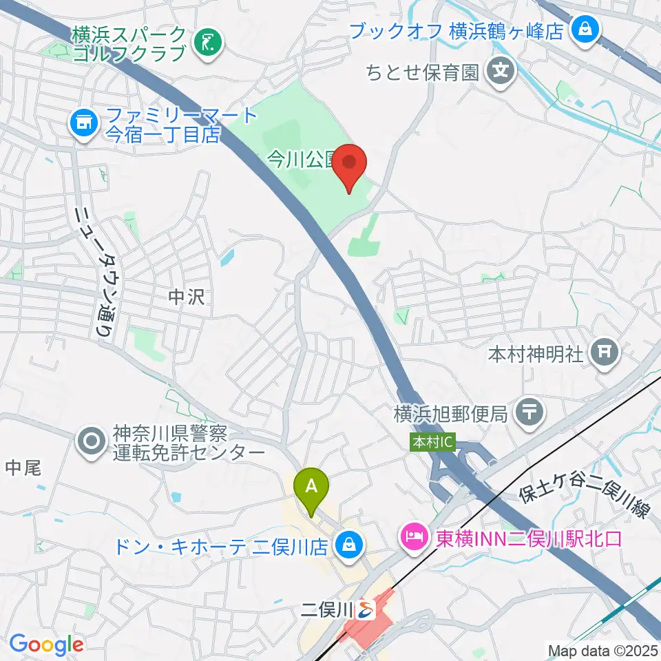 今川公園多目的運動広場周辺のホテル一覧地図