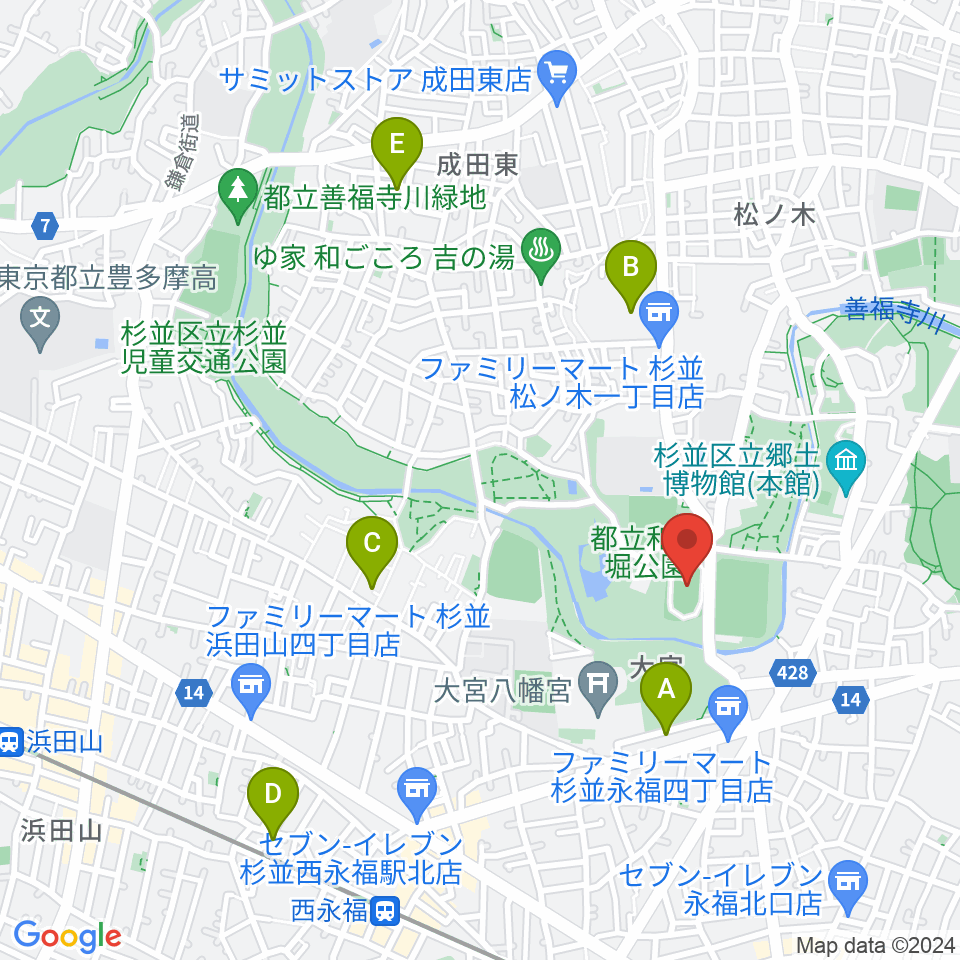 和田堀公園第一競技場周辺のホテル一覧地図
