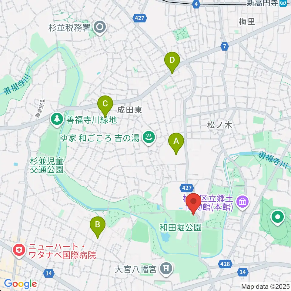 松ノ木運動場軟式野球場周辺のホテル一覧地図