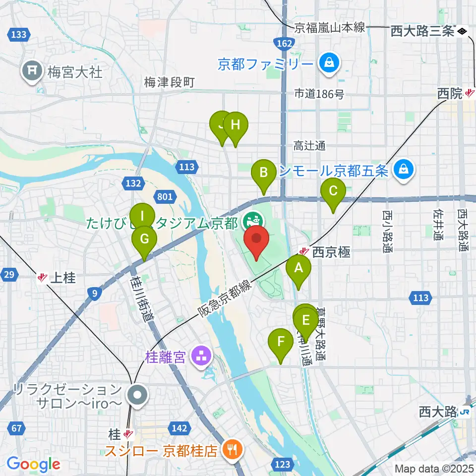 東寺ハウジングフィールド西京極周辺のホテル一覧地図
