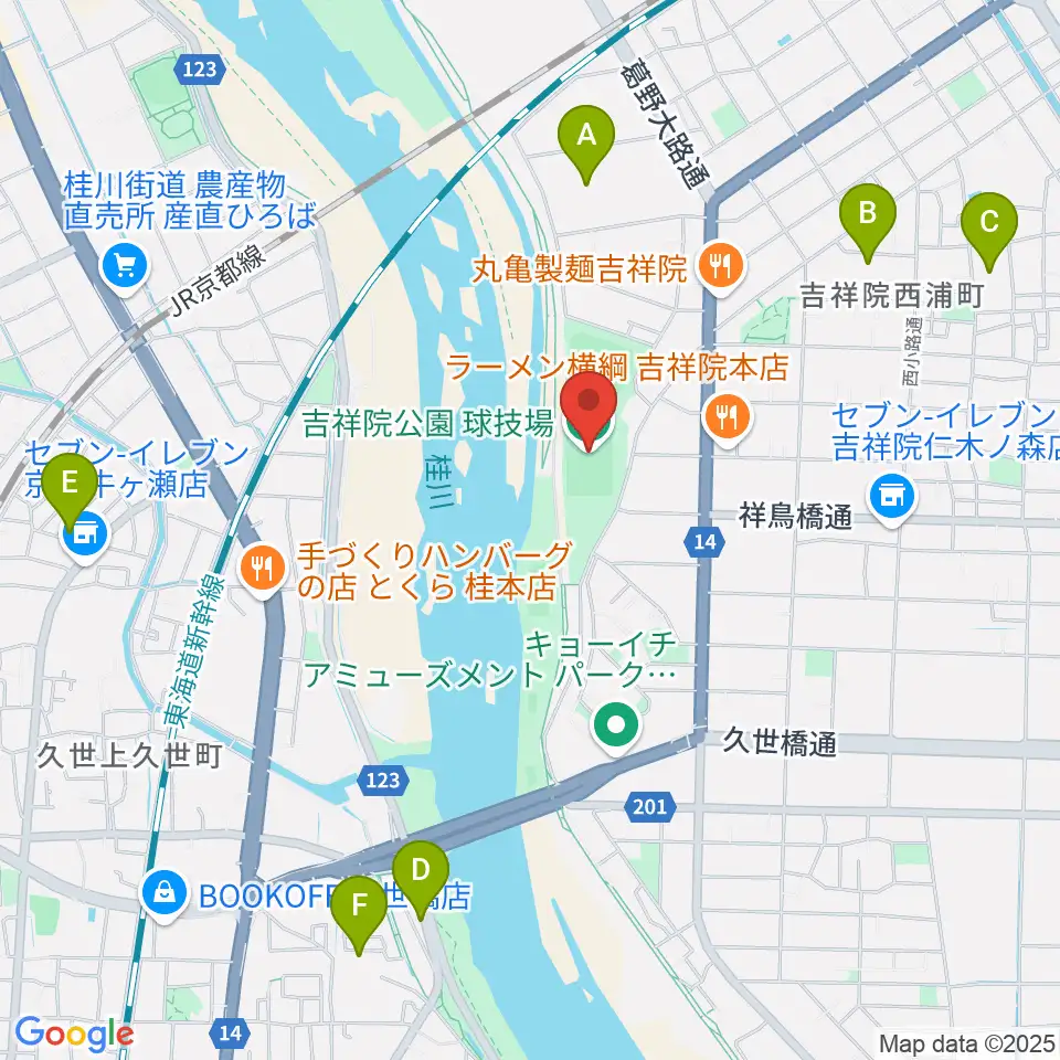 SBSロジコム吉祥院公園球技場周辺のホテル一覧地図