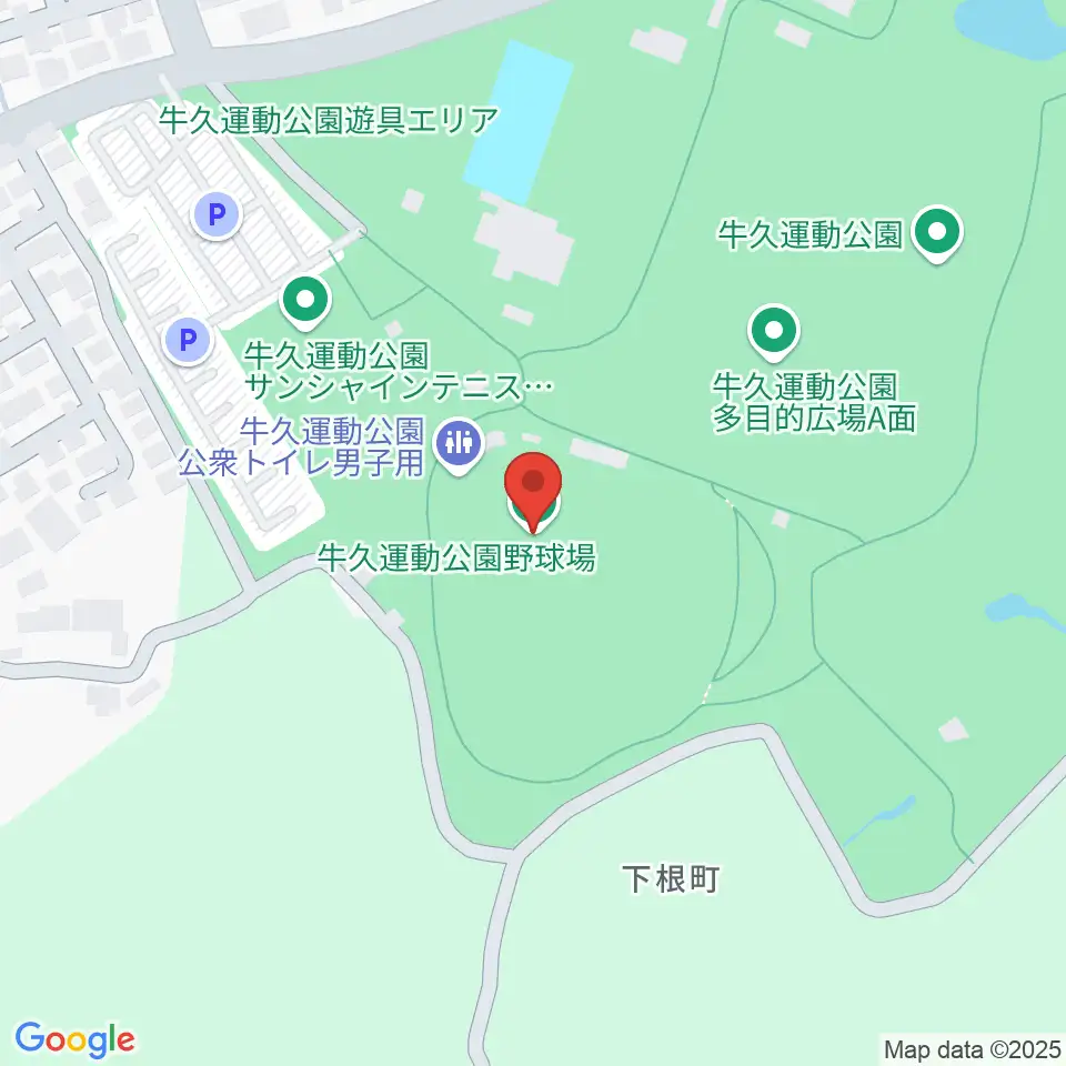 牛久運動公園野球場周辺のホテル一覧地図
