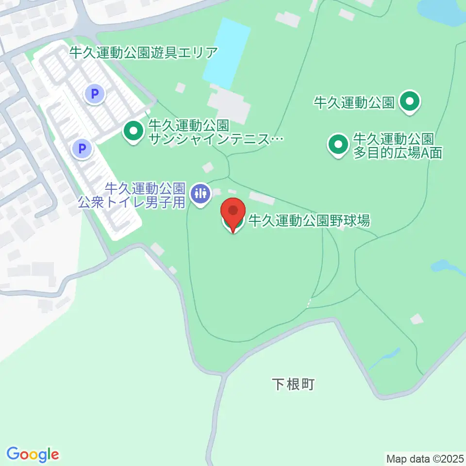 牛久運動公園野球場周辺のホテル一覧地図