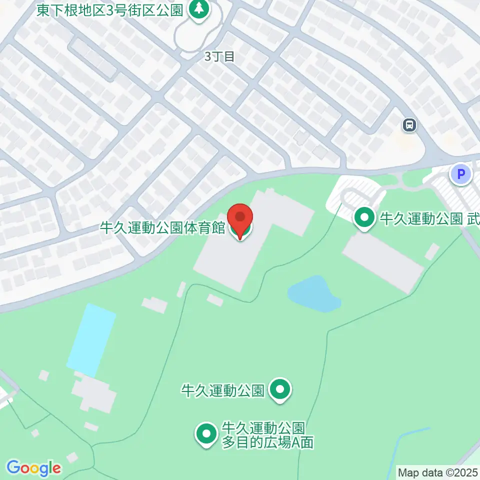 牛久運動公園体育館周辺のホテル一覧地図