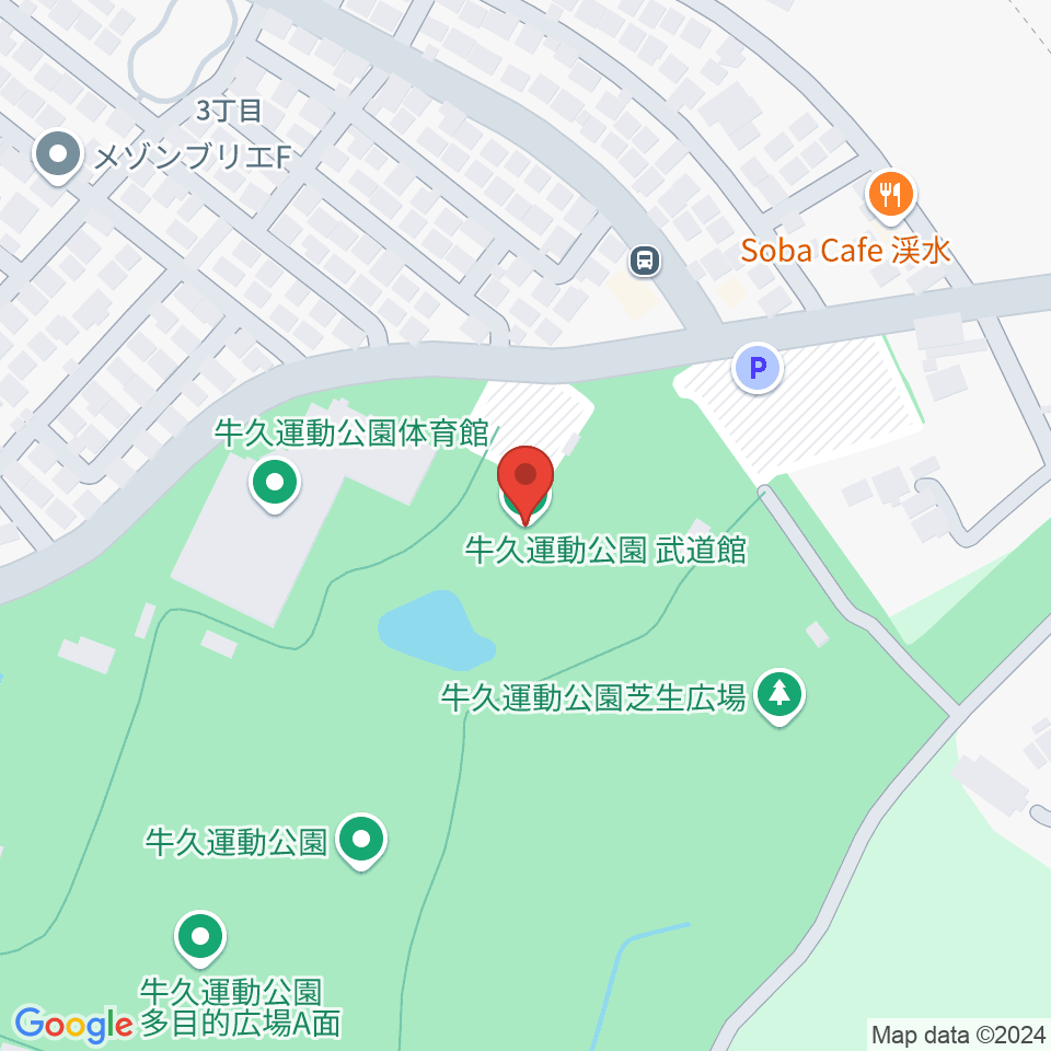 牛久運動公園武道館周辺のホテル一覧地図