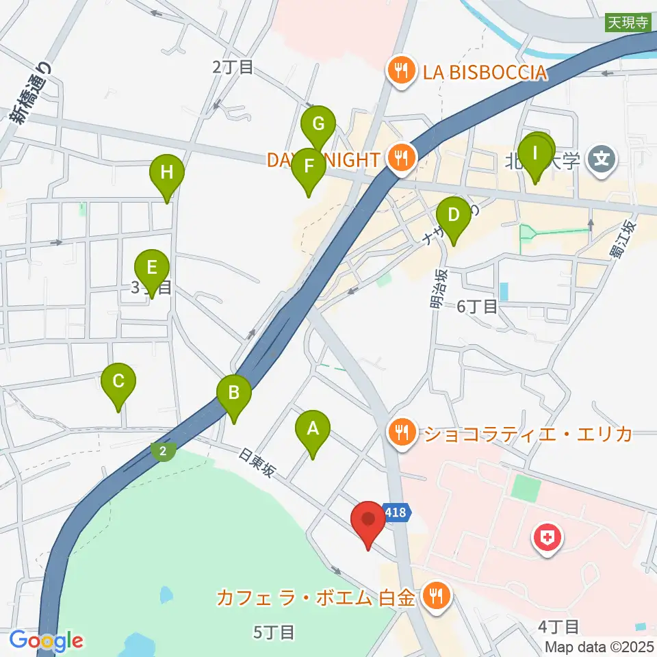 松岡美術館周辺のホテル一覧地図