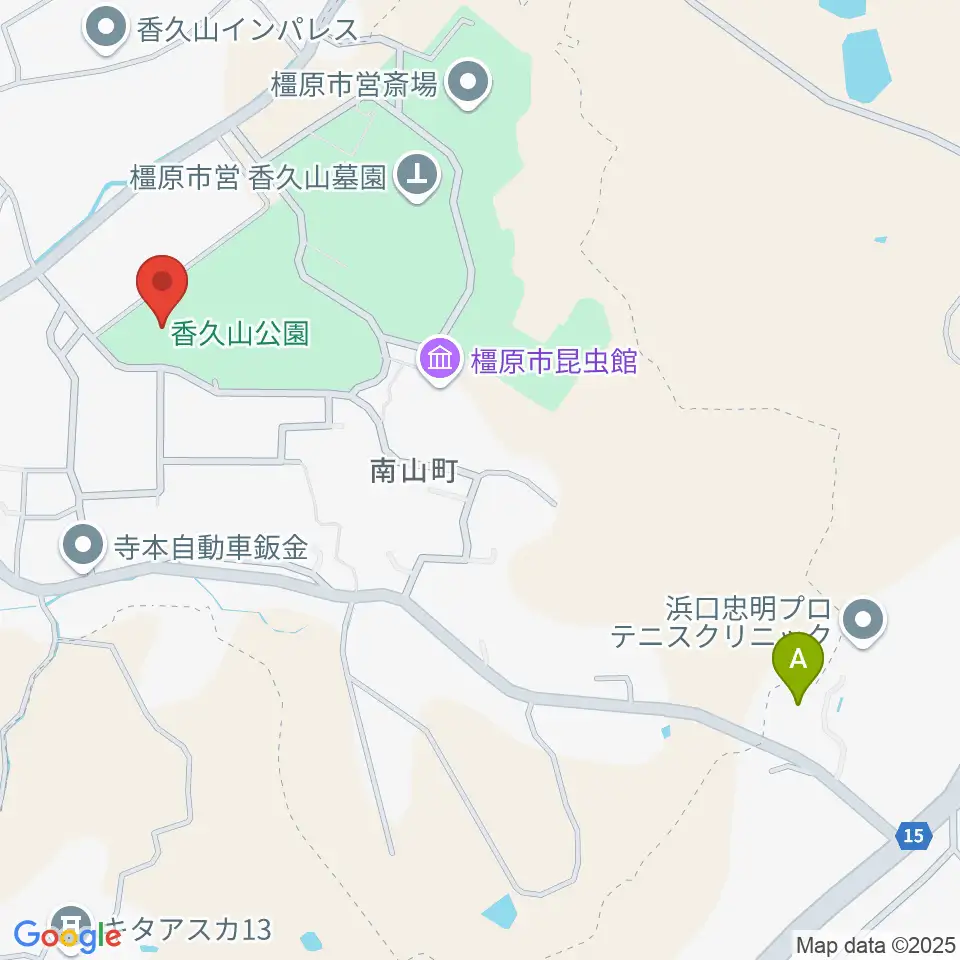 橿原市香久山体育館周辺のホテル一覧地図