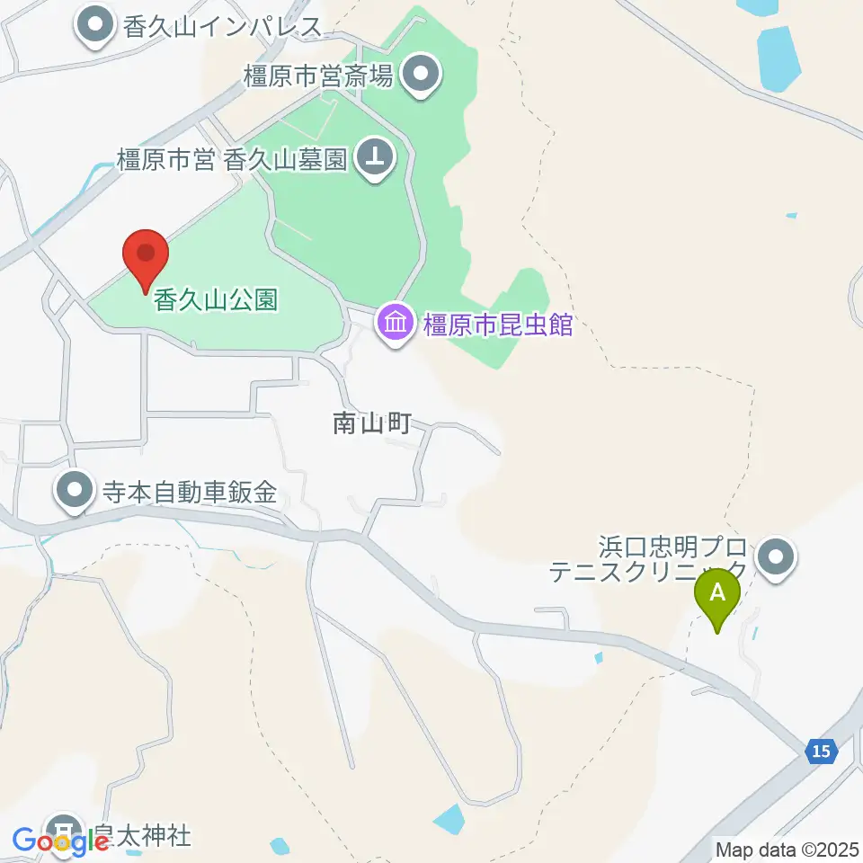 橿原市香久山体育館周辺のホテル一覧地図