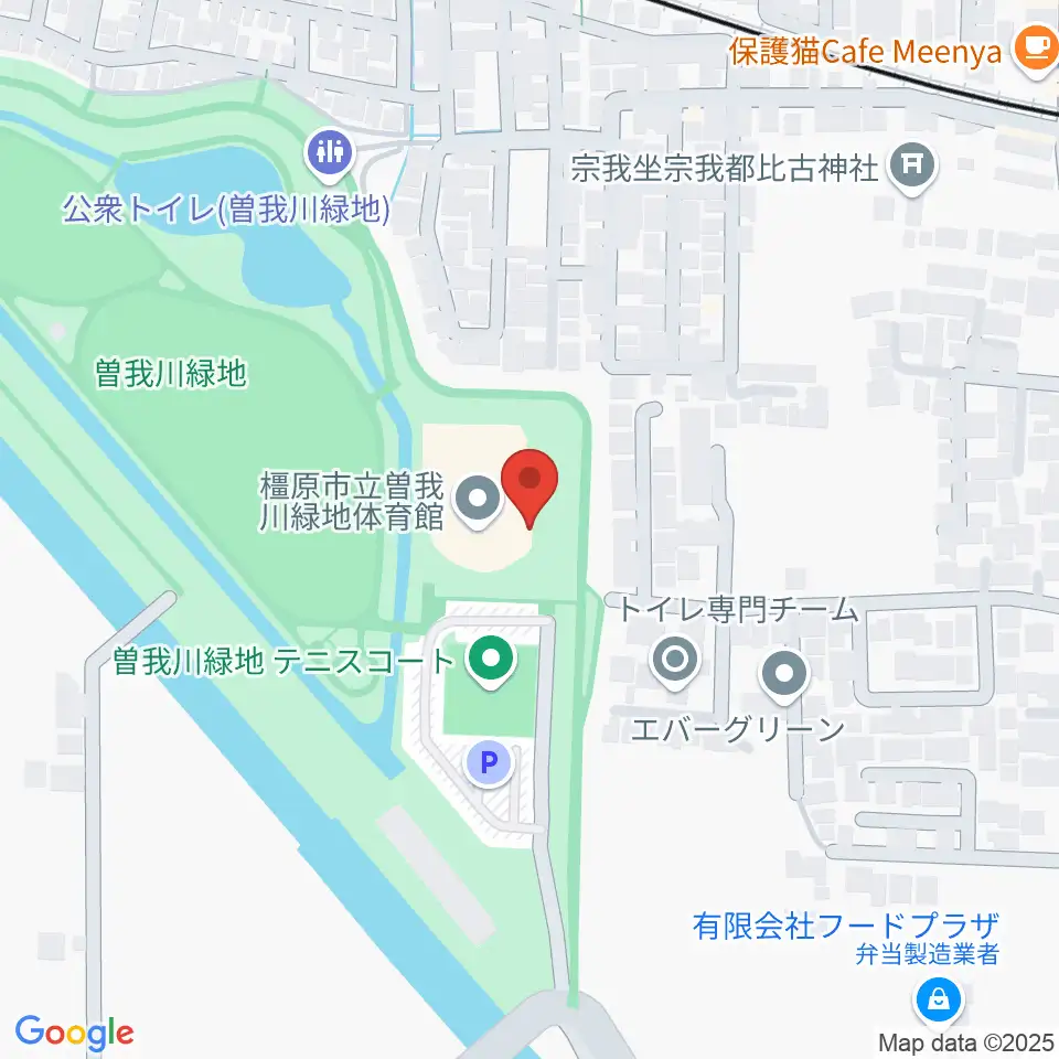 曽我川緑地体育館周辺のホテル一覧地図