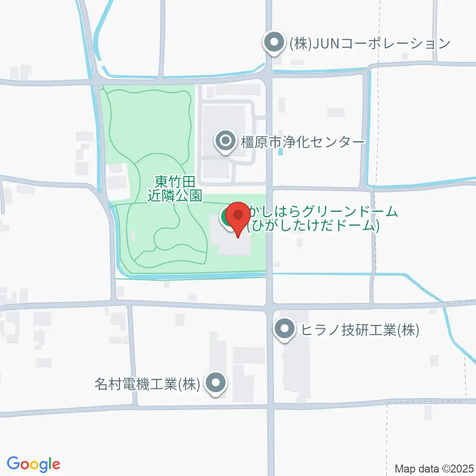 橿原市ひがしたけだドーム周辺のホテル一覧地図