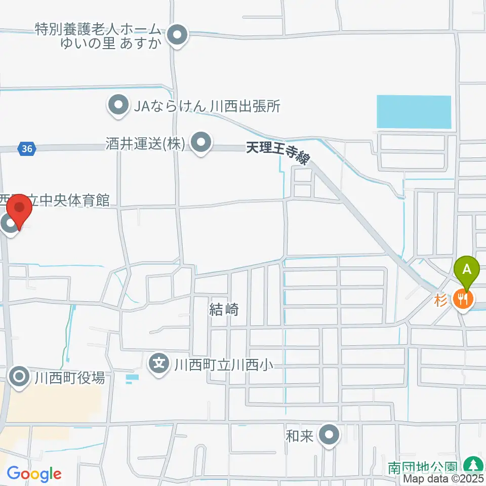 川西町中央体育館周辺のホテル一覧地図