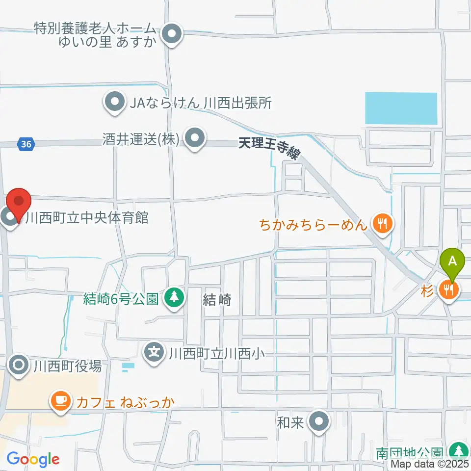 川西町中央体育館周辺のホテル一覧地図