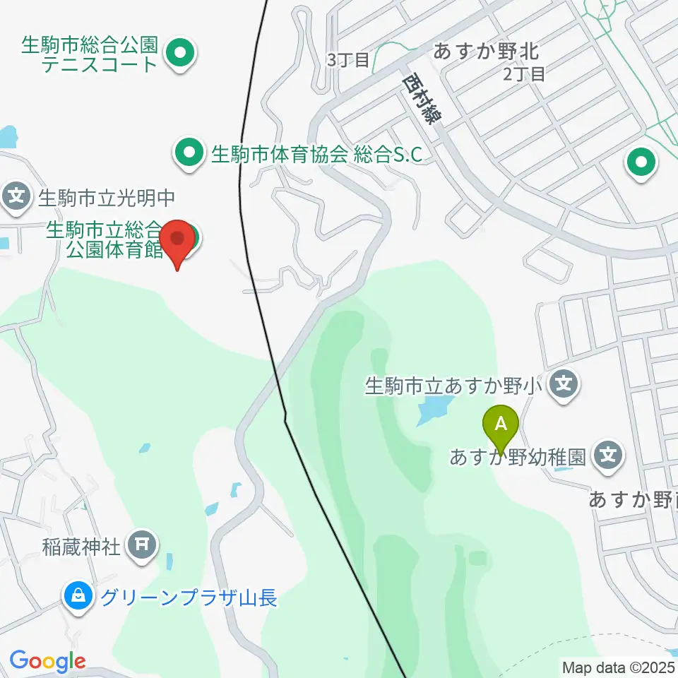 生駒市体育協会総合S.C.体育館周辺のホテル一覧地図