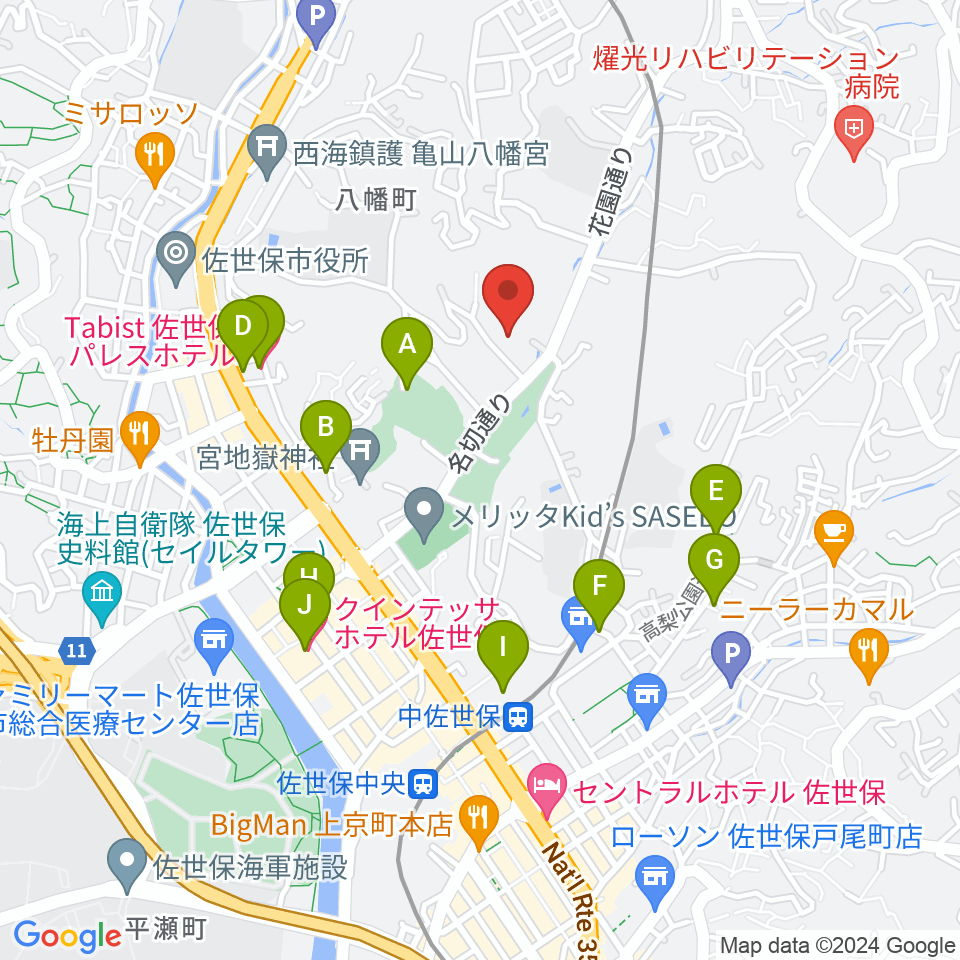 長崎県立武道館周辺のホテル一覧地図