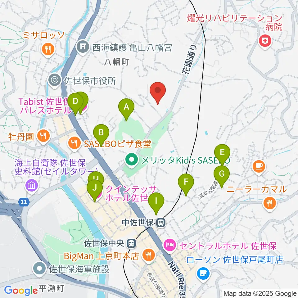 長崎県立武道館周辺のホテル一覧地図