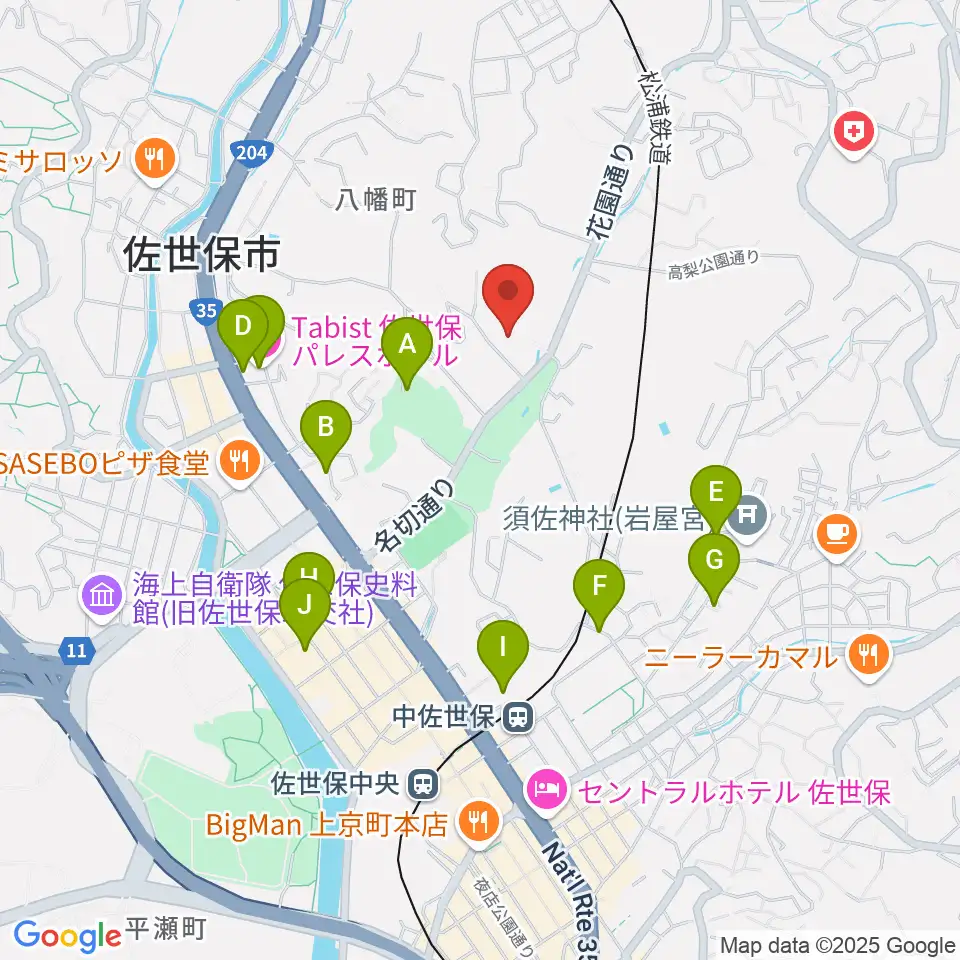 長崎県立武道館周辺のホテル一覧地図