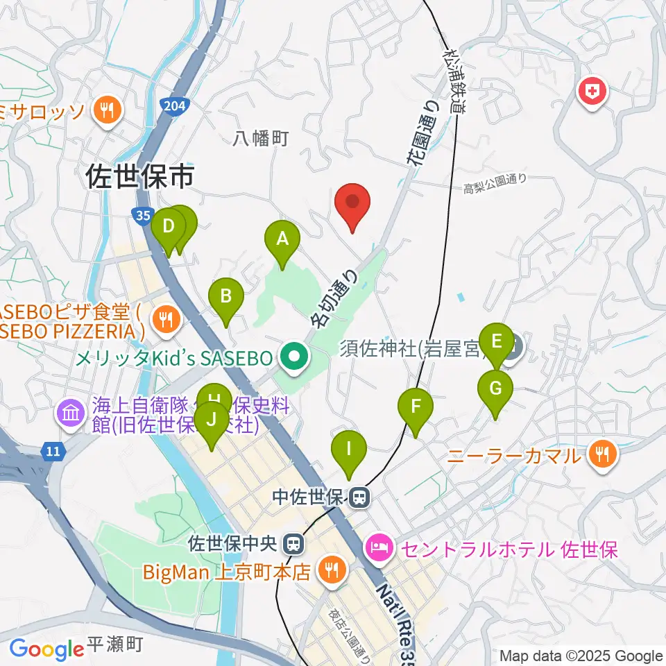 長崎県立武道館周辺のホテル一覧地図