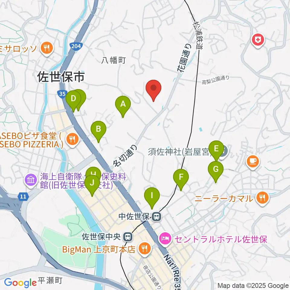 長崎県立武道館周辺のホテル一覧地図