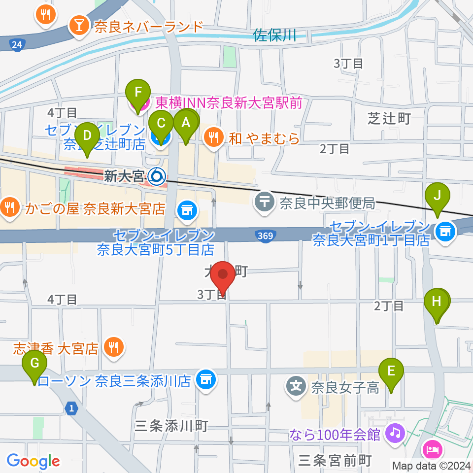 Eフラット音楽スタジオ周辺のホテル一覧地図