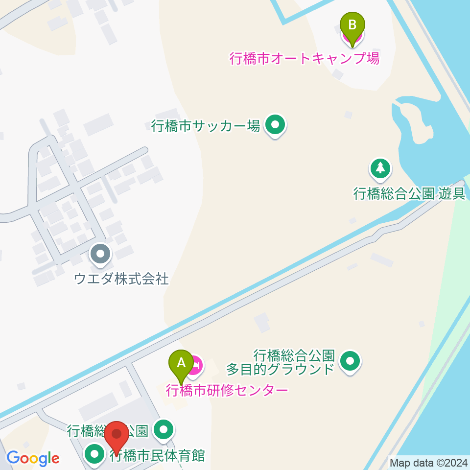 行橋市民体育館周辺のホテル一覧地図