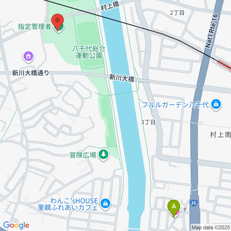 八千代市市民体育館周辺のホテル一覧地図