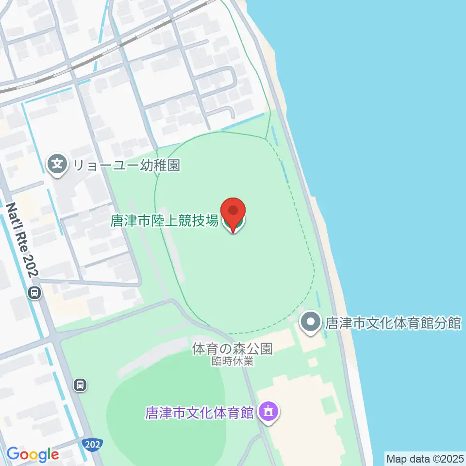 唐津市陸上競技場周辺のホテル一覧地図