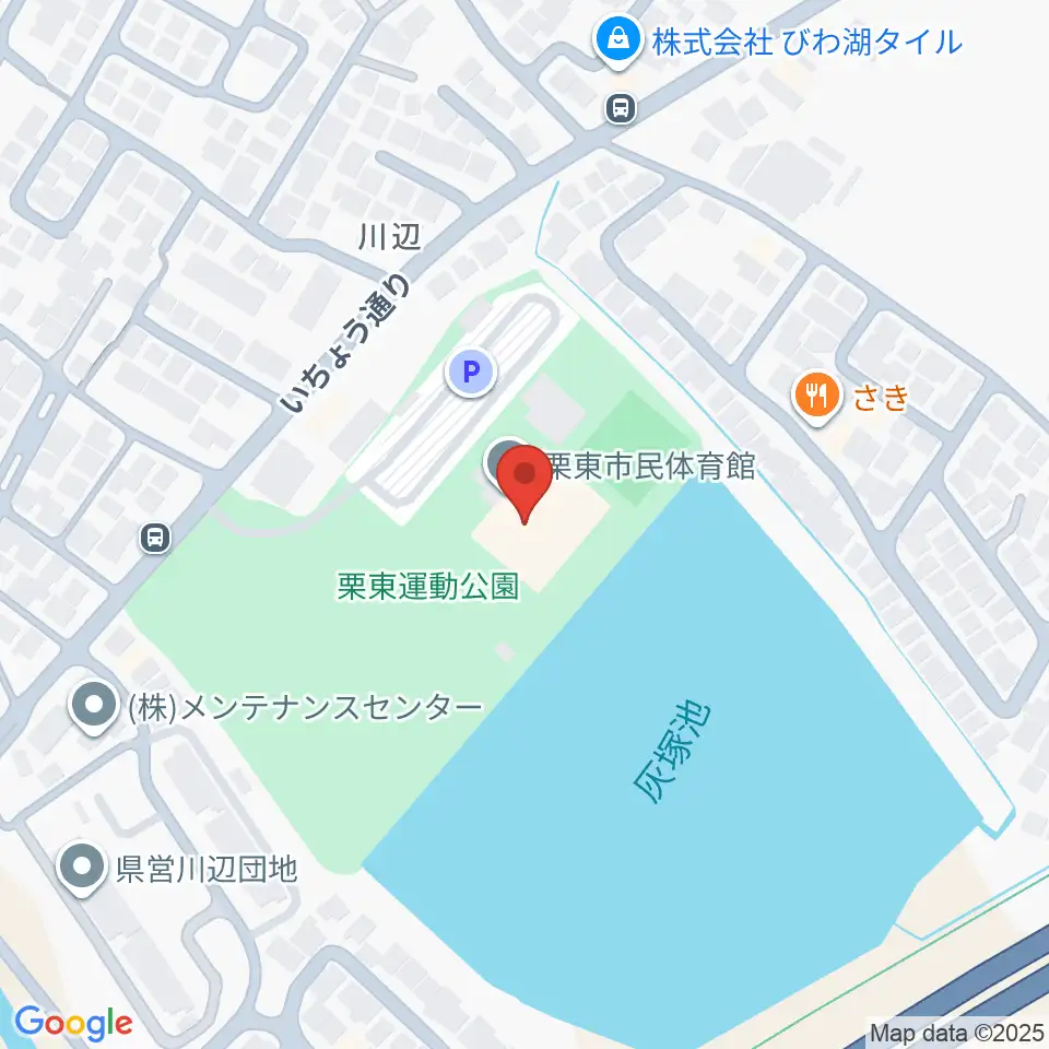 栗東市民体育館周辺のホテル一覧地図