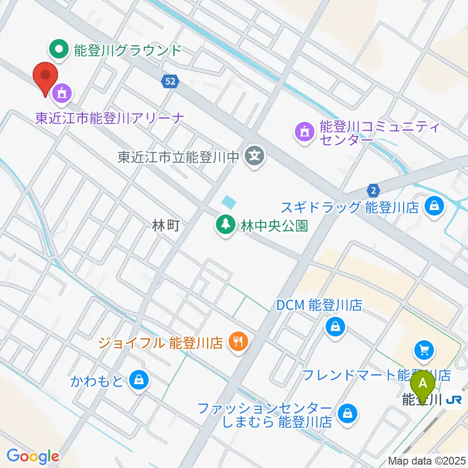 東近江市能登川アリーナ周辺のホテル一覧地図