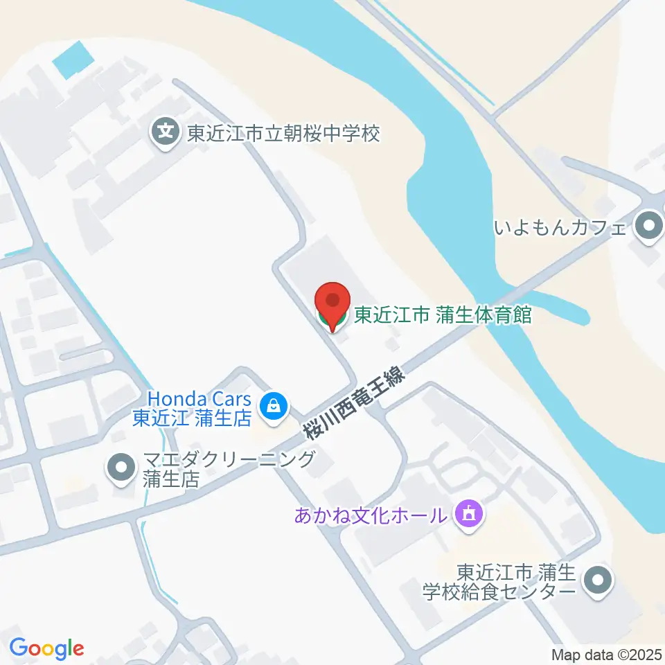 東近江市蒲生体育館周辺のホテル一覧地図