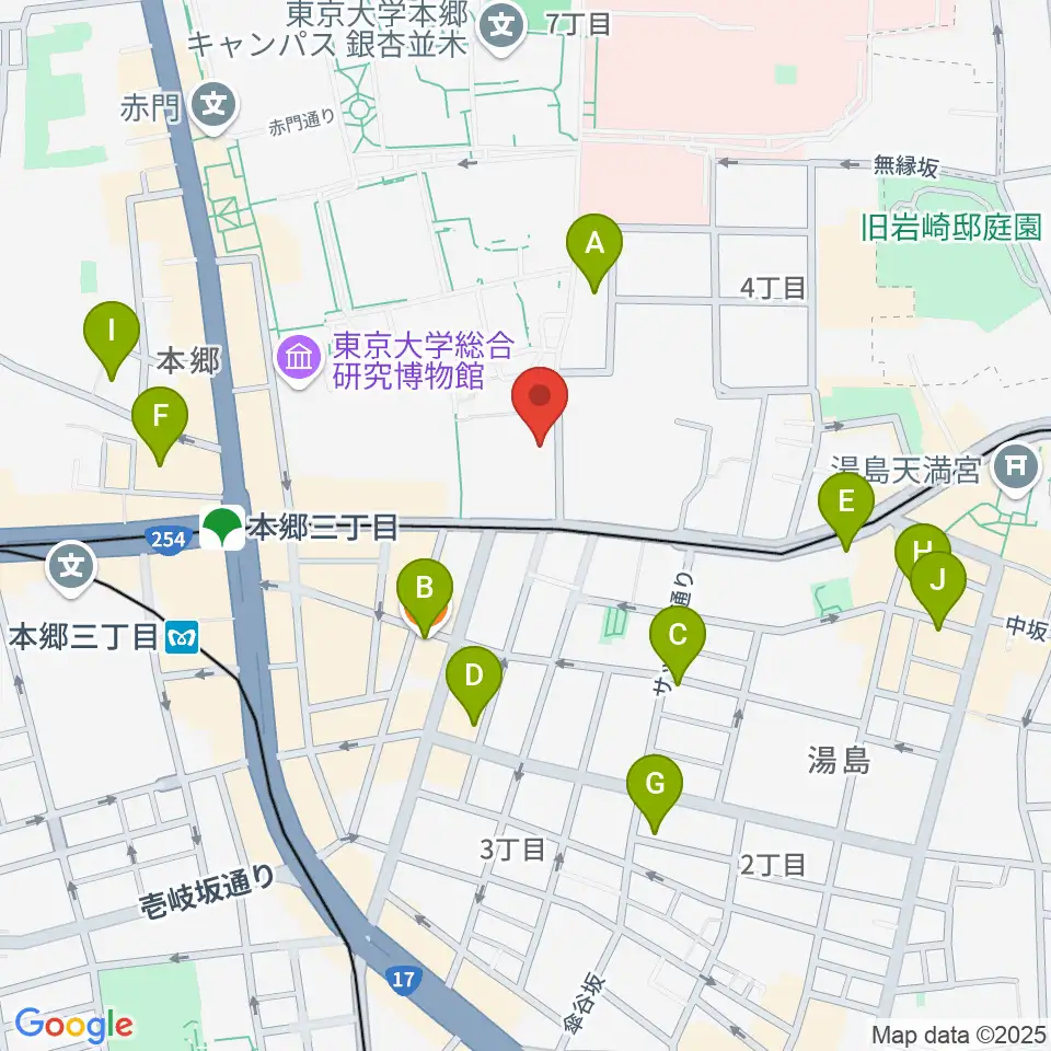 文京総合体育館周辺のホテル一覧地図