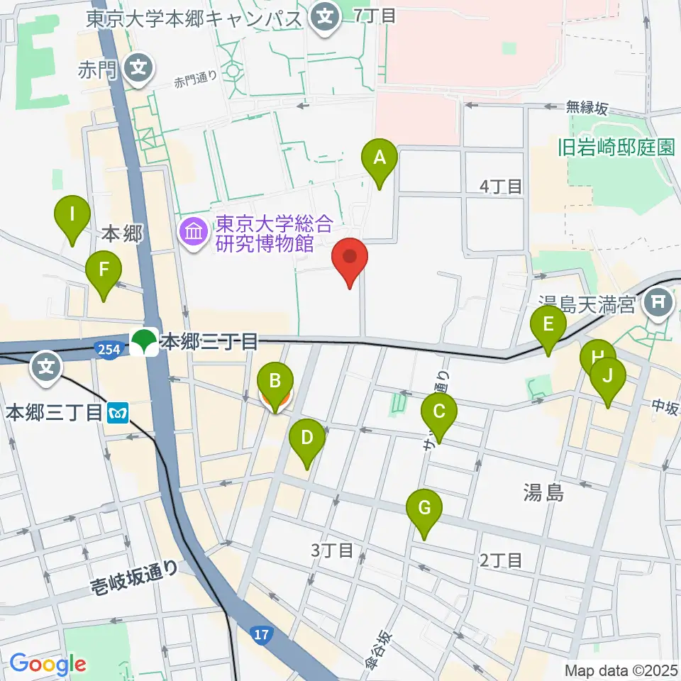 文京総合体育館周辺のホテル一覧地図