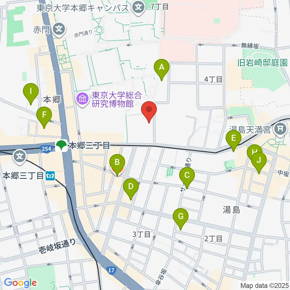 文京総合体育館周辺のホテル一覧地図