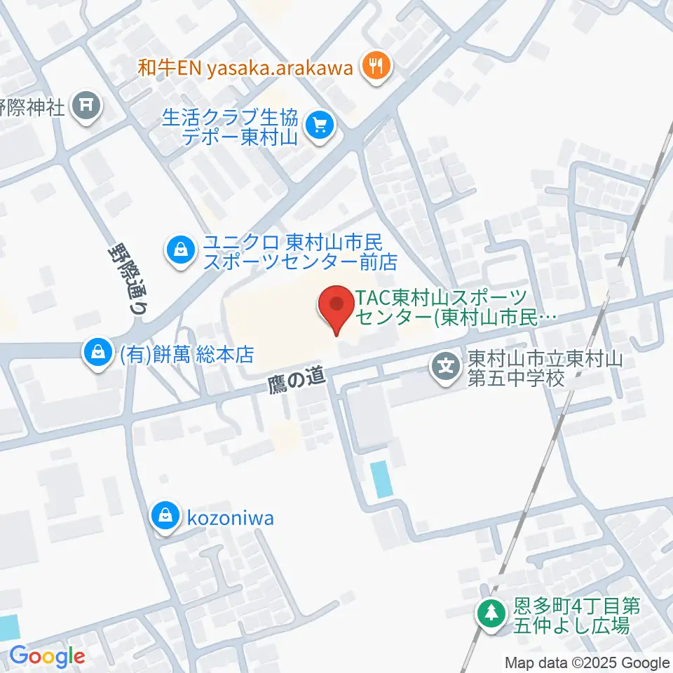 TAC東村山スポーツセンター周辺のホテル一覧地図