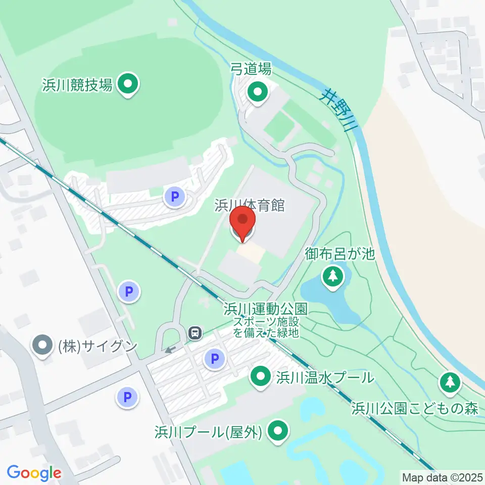 高崎市浜川体育館周辺のホテル一覧地図