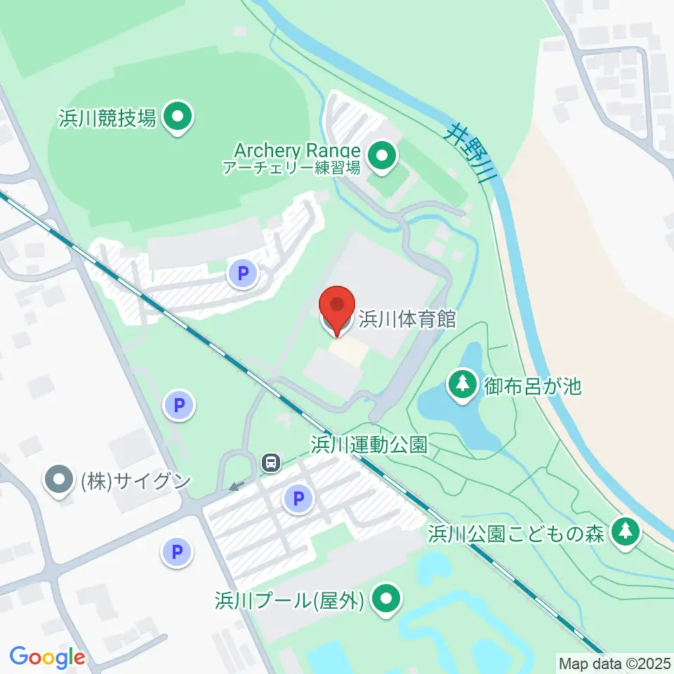 高崎市浜川体育館周辺のホテル一覧地図