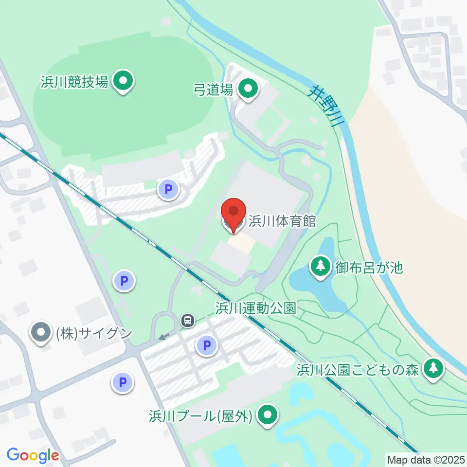 高崎市浜川体育館周辺のホテル一覧地図