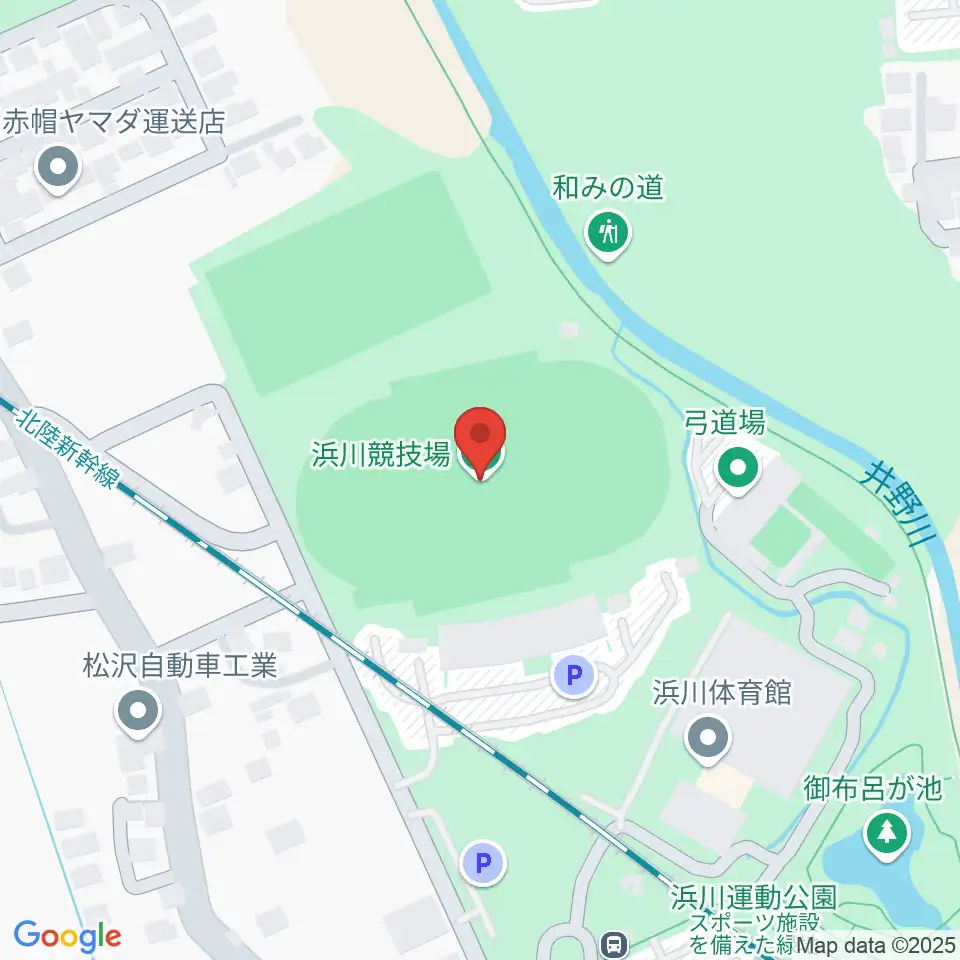 浜川競技場周辺のホテル一覧地図
