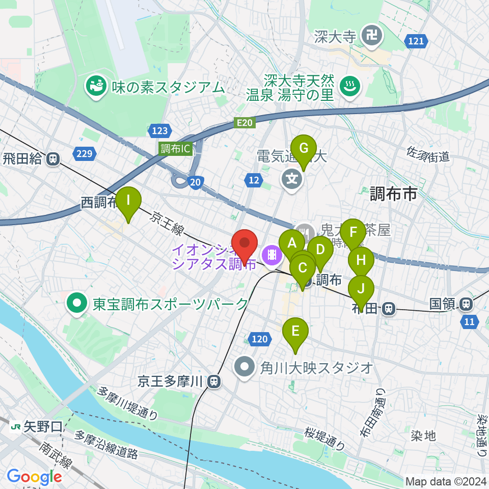 サン・ミュージックスタジオ周辺のホテル一覧地図